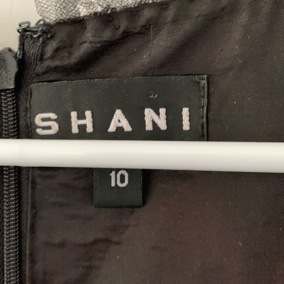 SHANI Satin mesh cocktail dress‎ color block two tones size 10 silk 100% - Picture 3 of 15